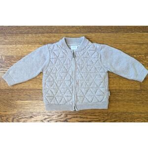 Zara Boys' Beige Quilted Jacket Size 12-18 Months